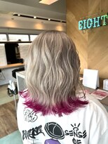 エイト 沖縄豊崎店(EIGHT toyosaki)&nbsp;【EIGHT 豊崎】お客様スタイル_ホワイトベージュ×ピンク