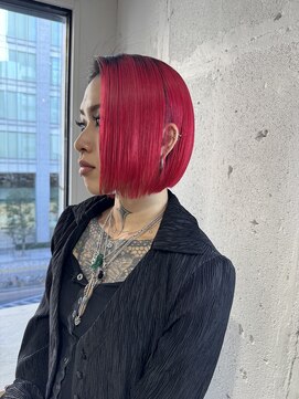 ヘアーワークス ヘルム 渋谷店(HAIR WORKS HELM) 【 HELM渋谷】RED BOB