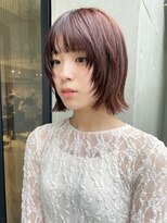 スク(SUKU) フェイスレイヤーボブ×暖色カラー