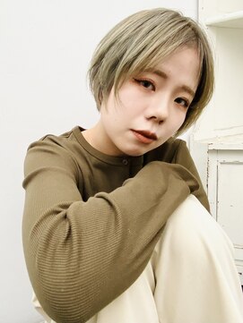 ドロップ(drop) シャンパンベージュショートカット2〔表参道/青山　drop〕