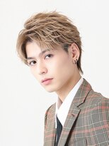 オーシャントーキョー サニー 原宿(OCEAN TOKYO Sunny)&nbsp;ハイトーンカラーフェザーパーマニュアンスパーマセンターパート