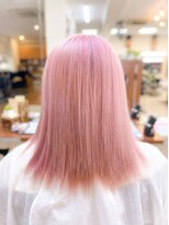 ビーワンヘアー 藤井寺 土師ノ里(B1hair)&nbsp;桜色ストレート