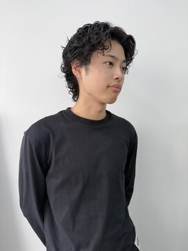 PARKiiiNG 心斎橋　ブリーチ/ダブルカラー/パーマ/メンズ【パーキング】 ニュアンスパーマ