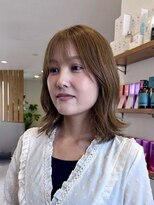 ヘアサロン ムク(HAIR SALON.MuKu) ブリーチなしベージュカラー/のばしかけレイヤーカット