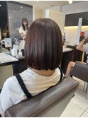 暖色カラーで魅せる愛されボブ