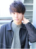 ツーブロック×マッシュ ナチュラルな細束