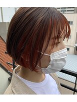 アークヘアービヨンド 柳津店(Arc hair BEYOND) インナーカラー　アプリコットオレンジ