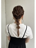 ジュエ ヘアー デザイン(Jue hair design)&nbsp;ポコポコ編みおろしヘア