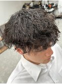 波巻きスパイラルパーマツイストパーマメンズマッシュパーマ