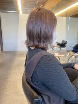 シエル(Ciel by Natural) 宇都宮美容室/外ハネ/切りっぱなしボブ/ピンクブラウン