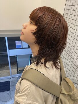 エト 梅田(eto) オレンジカラーとステップカット