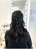 ハーフアップ