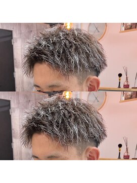 髪屋 紬 メンズ/メンズパーマ/メンズカット/ホワイトメッシュ