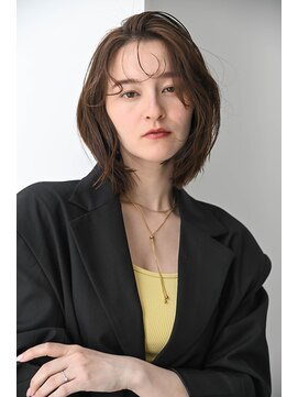 ラックスビー ユナイテッド 神戸三宮いくたロード店(LUXBE UNITED) ひし形ボブレイヤーカット大人ショートボブ20代30代40代