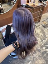 チャプター 問屋町(chapter) ケアブリーチダブルカラーラベンダーグレージュレイヤーカット