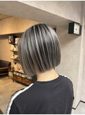 バレイヤージュ、ハイライト、レイヤーカット、ダブルカラー