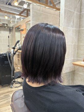 ティンク 横浜(Tink) カシスパープル×ボブレイヤー/ Tink横浜　亀田実花