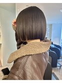 シースルーバング×髪質改善ボブで透明感