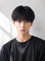 オーシャントーキョー 原宿(OCEAN TOKYO)&nbsp;黒髪メンズショートマッシュ曲がる縮毛矯正ナチュラルマッシュ
