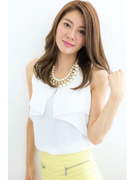 トリコ心斎橋(trico) 斜めバングコケティッシュウェービー♪甘辛ニュアンスロング