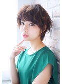 イメチェン40代・大人女子・フワフワ大人可愛いショートボブ