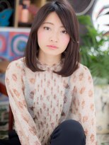 カバーヘア イヴ 戸頭店(COVER HAIR EVE)&nbsp;*+EVE戸頭+*…女っぽシンプル◎斜めバングの前下がりミディa