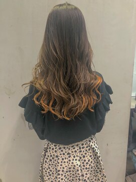 モノトーン(MONOTONE) オレンジインナーカラー