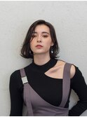 【内麻衣子】ダークグレー×外はねボブ