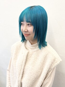 ココ 原宿(KOKO) 黒髪小顔クラゲヘアーオリーブグレーココアベージュ