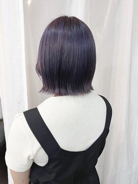 スイート ヘアデザイン(Suite HAIR DESIGN) ブリーチ2回 ボブ ブルーラベンダー