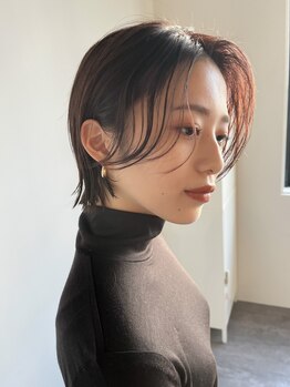 シーサカエ(SHE.sakae)の写真/【栄3分/矢場町3分/カット5500~】ラフな立体感ショートで頑張りすぎない、自然に可愛くお洒落に◇