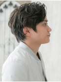 アースカラーでビジネスも◎かきあげバングマッシュU草加