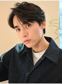 ニュアンスパーマアッシュブラックウルフ波巻きスパイラル渋谷