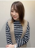 etele 奥村梨央が叶える"透明感ハイライト×ボーダーカットソー"