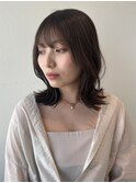 外ハネ/ミディアムレイヤー/ミディアム/20代30代40代