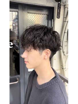 ビカムメンズヘアー 栄店(become men's hair) 波巻きツイストスパイラルパーマ×刈り上げメンズマッシュ