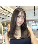 垢抜けレイヤー♪顔まわりレイヤー シースルーバング 透明感