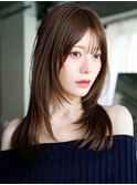 ☆レイヤーカット毛先ワンカールくせ毛風カール薄めバングデジパ