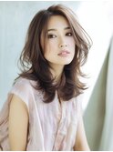 ☆ホワイトグレージュミニウルフデジタルパーマチェリーブラウン