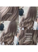 グレージュカラー10代20代ブリーチカラーハイトーンカラー
