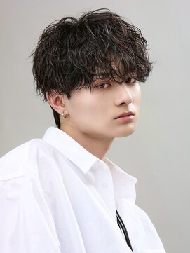 オーシャントーキョーハラジュク(OCEAN TOKYO harajuku) 波巻きパーマメンズシャドウパーマツーブロック黒髪
