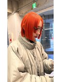 ブリーチカラーケアブリーチハイトーンレイヤーカットー巻髪
