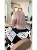 サクラ オモテサンドウ(SAKURA) ハイトーンホワイトピンクベージュ/ブリーチありダブルカラー