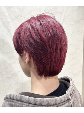 ウシワカマルエムティードット(USHIWAKAMARU MT.) 地毛リタッチにも馴染むレッドカラー