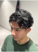 MEN’S HAIR/波巻ツイストスパイラル/フェザーパーマ/柏