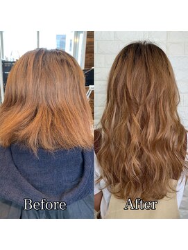 フィーネ 吉祥寺(Fi -Ne) プラチナプルエクステ120本+カラーで作るナチュラルブラウン