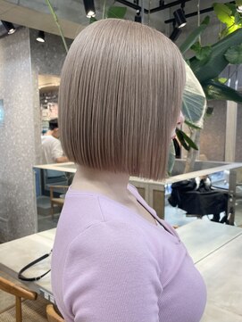 サンク 原宿 表参道(cinq) マロンベージュモカベージュレイヤーカットブリーチカラー原宿