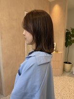 オン キャナルシティ博多前店(on) 【晴音】ミディアムボブ/ブラウンベージュ/30代