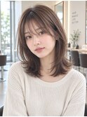 ミディアムレイヤー0代30代40代前髪あり前髪なし面長丸顔越谷