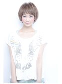前下がりナチュラルショートボブ☆シースルーバングが可愛い♪